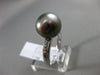 ESTATE .07CT DIAMOND 14K WHITE GOLD AAA TAHITIAN PEARL CLASSIC SHARED PRONG RING
