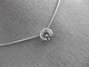 ESTATE .41CT DIAMOND 14KT WHITE GOLD 3D CLASSIC SOLITAIRE FLOATING PENDANT #3210