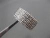 ESTATE 1.08CT DIAMOND 18KT WHITE GOLD MULTI ROW CLASSIC PAVE ANNIVERSARY RING