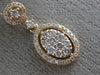 ESTATE .42CT ROUND CUT DIAMOND 14KT ROSE GOLD 3D CLASSIC CLUSTER OVAL PENDANT