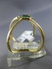 LARGE .53CT DIAMOND & AAA COLOMBIAN EMERALD 14K WHITE GOLD HALO CRISS CROSS RING