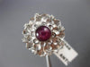 ANTIQUE LARGE 1.02CT DIAMOND & AAA STAR SAPPHIRE 14KT WHITE GOLD 3D RING #25346