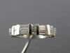 ESTATE  .90CT EMERALD & PRINCESS DIAMOND 14K WHITE GOLD ANNIVERSARY RING #15020