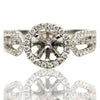 ESTATE .56CT DIAMOND 18KT WHITE GOLD CLASSIC 4 PRONG SEMI MOUNT ENGAGEMENT RING