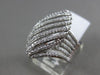 ESTATE LARGE 1.92CT ROUND DIAMOND 14KT WHITE GOLD 3D MARQUISE SHAPE PROMISE RING