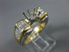 ESTATE WIDE 1.41CT DIAMOND 14KT 2 TONE GOLD 6 PRONG SEMI MOUNT ENGAGEMENT RING