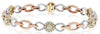 1.77CT DIAMOND 14KT TRI COLOR GOLD 3D FLOWER INFINITY LOVE TENNIS BRACELET