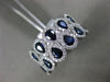 ESTATE WIDE 3.42CT DIAMOND & AAA SAPPHIRE 14KT GOLD 3D INFINITY ANNIVERSARY RING