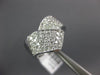 ESTATE WIDE 1.0CT DIAMOND 14KT WHITE GOLD 3D MULTI ROW V SHAPE ANNIVERSARY RING