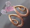 ESTATE LARGE 1.0CT DIAMOND 18KT WHITE & ROSE GOLD LOVE KNOT PEAR SHAPE EARRING