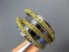 ESTATE WIDE 1.0CT FANCY YELLOW DIAMOND 18K WHITE & YELLOW GOLD 3D MULTI ROW RING
