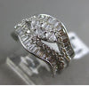 ESTATE 2.26CT DIAMOND 18KT WHITE GOLD MULTI SHAPE CLUSTER MARQUISE PROMISE RING