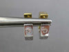 ESTATE .25CT DIAMOND 14K WHITE & YELLOW GOLD CLASSIC HUGGIE HOOP EARRINGS #6236