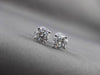 ESTATE 1.40CT ROUND DIAMOND 14K WHITE GOLD 4 PRONG SCREW BACK EARRINGS 5mm #2239