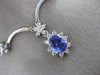 ESTATE 2.6CT DIAMOND & TANZANITE 14K WHITE GOLD FLOWER BY THE YARD OVAL NECKLACE