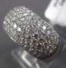 WIDE 1.81CT DIAMOND 18KT WHITE GOLD 3D MICRO PAVE SEMI ETERNIT ANNIVERSARY RING