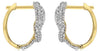 ESTATE .76CT DIAMOND 14KT YELLOW GOLD 3D PAVE LOVE KNOT CLIP ON HANGING EARRINGS