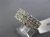 ESTATE WIDE 2.31CT DIAMOND 14KT WHITE GOLD 3 ROW SEMI ETERNITY ANNIVERSARY RING