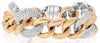 EXTRA LARGE 14.01CT DIAMOND 18KT 2 TONE GOLD SOLID MULTI ROW CUBAN FUN BRACELET