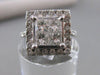 ESTATE 1.60CTW PRINCESS DIAMOND 14KT WHITE GOLD COCKTAIL ENGAGEMENT RING #19220