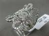 ESTATE EXTRA LARGE 1.53CT DIAMOND 18KT WHITE GOLD 3D OPEN CROWN TEAR DROP RING