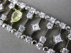 ESTATE LARGE & WIDE 10.36CT MULTI COLOR DIAMOND 18KT 2 TONE GOLD TENNIS BRACELET