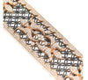 EXTRA LARGE 7.24CT DIAMOND 18KT ROSE GOLD FILIGREE FLOWER CUFF TENNIS BRACELET