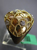 ESTATE LARGE .30CT DIAMOND 18K WHITE YELLOW & BROWN GOLD 3D ETOILE FILIGREE RING