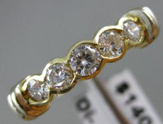 ANTIQUE .60CT DIAMOND 14K WHITE & YELLOW GOLD 3D WEDDING ANNIVERSARY RING #19611