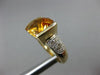 ESTATE LARGE 4.36CT DIAMOND & AAA CITRINE 14KT YELLOW GOLD INFINITY RING #25617