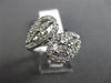 ESTATE .87CT DIAMOND 14K WHITE GOLD 3D CLASSIC INFINITY WEDDING ANNIVERSARY RING