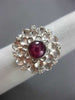 ANTIQUE LARGE 1.02CT DIAMOND & AAA STAR SAPPHIRE 14KT WHITE GOLD 3D RING #25346