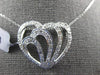 ESTATE LARGE 1.0CT DIAMOND 18KT WHITE GOLD 3D CLASSIC MULTI HEART LOVE PENDANT