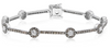 2.68CT WHITE & MOCHA DIAMOND 14KT WHITE GOLD ROUND HALO CLASSIC TENNIS BRACELET