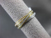 ESTATE 1.18CT DIAMOND 18KT WHITE & YELLOW & ROSE GOLD 3D TRI INTERTWINING RING