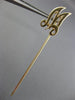 ESTATE 14KT YELLOW GOLD 3D HANDCRAFTED "M" INITIAL CLASSIC LAPEL PIN #26158