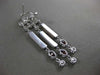 LARGE 1.60CT DIAMOND & GARNET & MOTHER OF PEARL 14KT WHITE GOLD HANGING EARRINGS