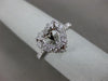 ESTATE .51CT DIAMOND 18K WHITE GOLD 3D HEART SHAPE SEMI MOUNT ENGAGEMENT RING