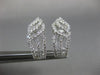 ESTATE LARGE 1.15CT DIAMOND 14K WHITE GOLD 3D MULTI ROW CLIP ON EARRINGS #26312