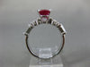 ESTATE 2.61CT DIAMOND & AAA RUBY 14KT WHITE GOLD CLASSIC ENGAGEMENT RING #26287