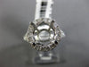 ESTATE LARGE 1.04CT DIAMOND 14KT WHITE GOLD 3D HALO SEMI MOUNT ENGAGEMENT RING
