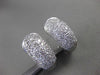 ESTATE LARGE & WIDE 2.75CT DIAMOND 14KT WHITE GOLD MULTI ROW CLIP ON EARRINGS