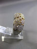 ESTATE 1.14CT DIAMOND 18KT TRI COLOR GOLD 3D CLUSTER MULTI CIRCLE ETOILE RING