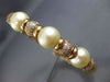 ESTATE LARGE .70CT DIAMOND & AAA SOUTH SEA PEARL 14KT ROSE GOLD BANGLE BRACELET