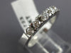 ESTATE .46CT DIAMOND 14KT WHITE GOLD FILIGREE FIVE STONE ANNIVERSARY RING #5723