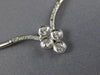 ESTATE 1.30CT DIAMOND 18KT WHITE GOLD CLUSTER 4 STONE BEZEL LOVE NECKLACE #9315