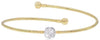 .50CT DIAMOND 18KT TWO TONE GOLD CLUSTER SQUARE CRISS CROSS FUN BANGLE BRACELET