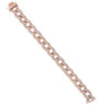 LARGE 5.74CT DIAMOND 14KT ROSE GOLD 3D MULTI ROW CUBAN LINK TENNIS BRACELET