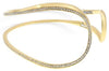ESTATE 1.0CT DIAMOND 18KT YELLOW GOLD 3D SNAKE MULTI SWIRL FUN BANGLE BRACELET
