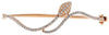 ESTATE 1.35CT ROUND CUT DIAMOND 18K ROSE GOLD 3D HAPPY SNAKE FUN BANGLE BRACELET